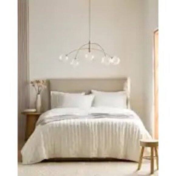 Quince 100% European Linen Dream Quilt 3PC Set Color Natural Size Full/Queen-NEW - Picture 7 of 8